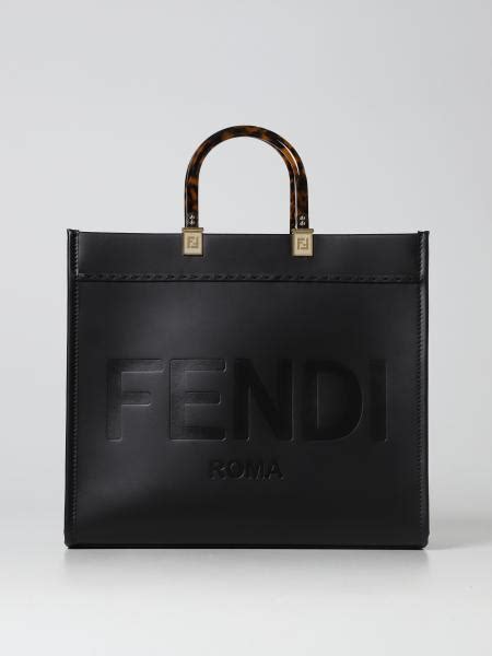 borsa pelle nera fendi|borse femminili.